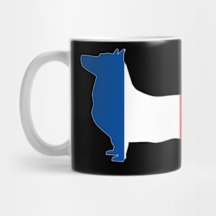 Swedish Vallhund France Flag Filled Mug